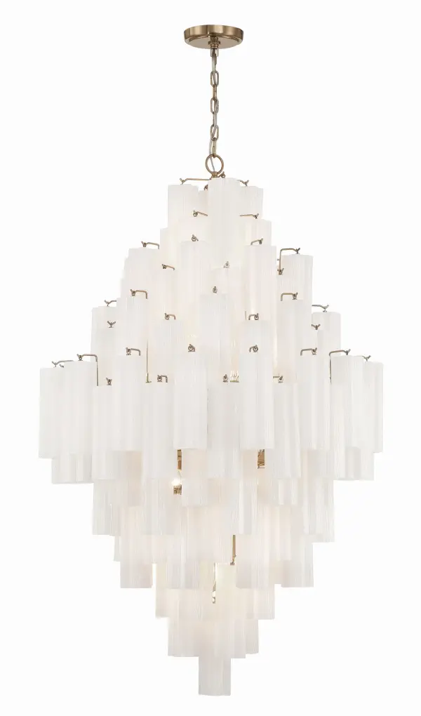Addis 31.5" Chandelier in Polished Chrome with Autumn Glass - Image 80