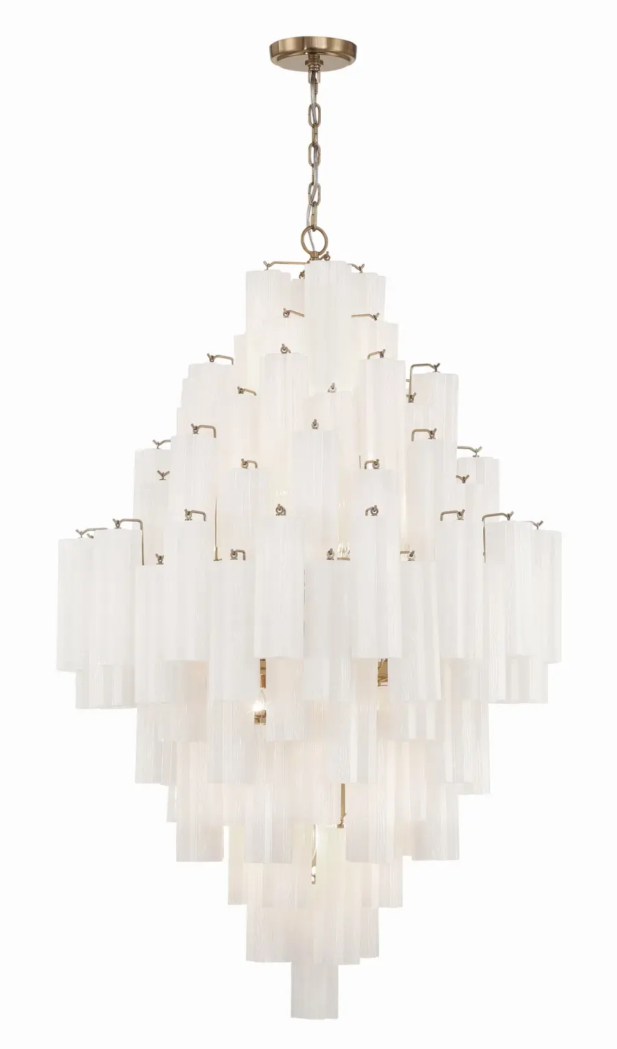 Addis 31.5" Chandelier in Polished Chrome with Autumn Glass - Image 80