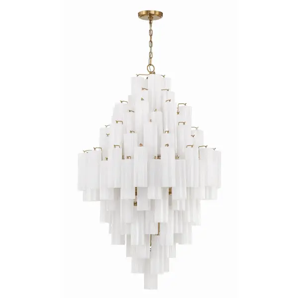 Addis 31.5" Chandelier in Polished Chrome with Autumn Glass - Image 81