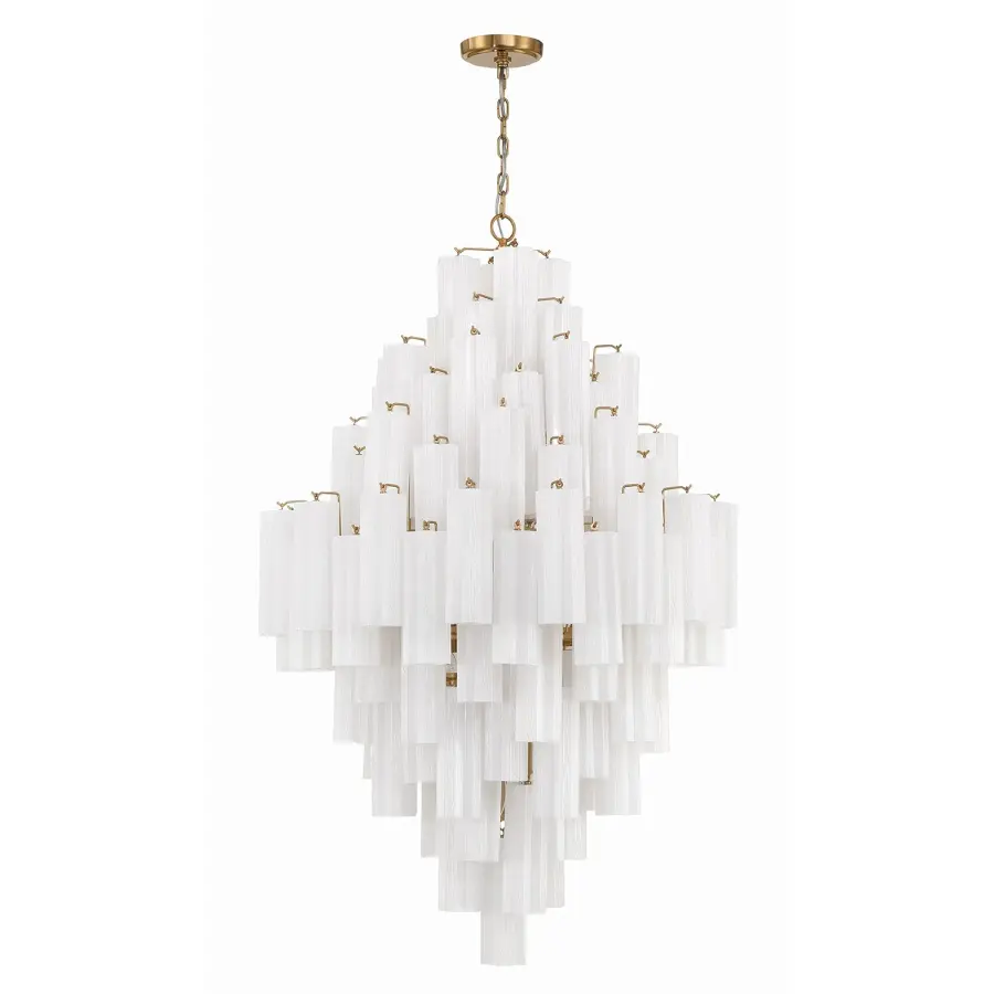 Addis 31.5" Chandelier in Polished Chrome with Autumn Glass - Image 81