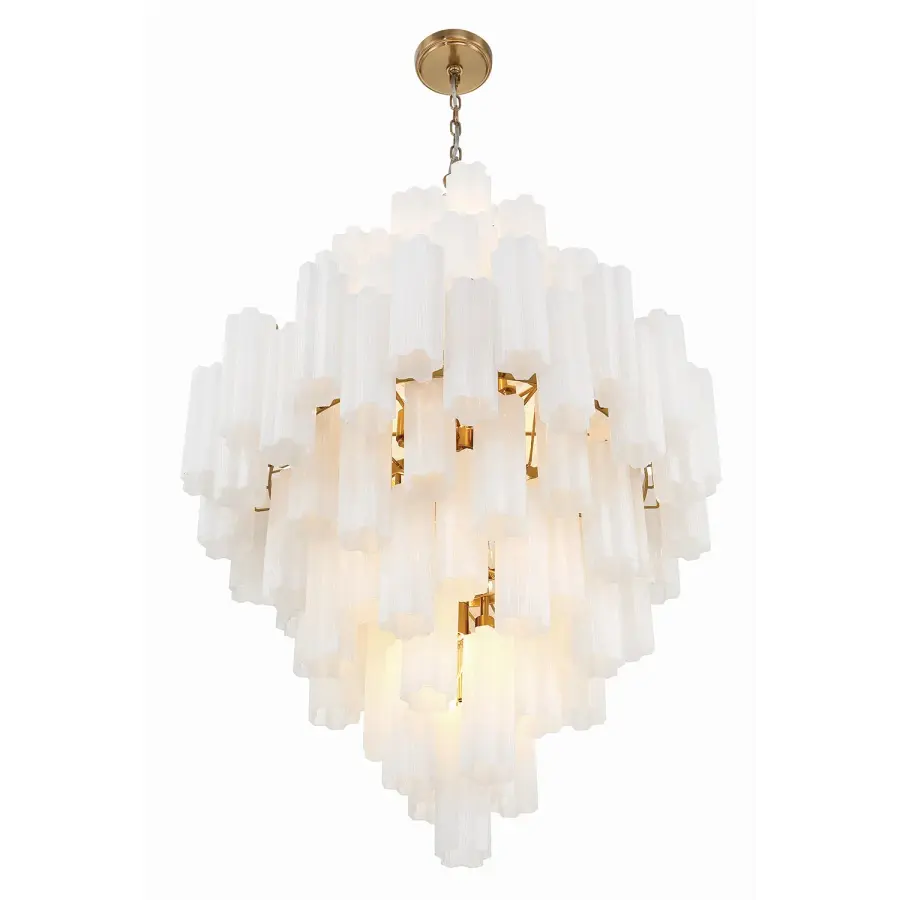 Addis 31.5" Chandelier in Polished Chrome with Autumn Glass - Image 82