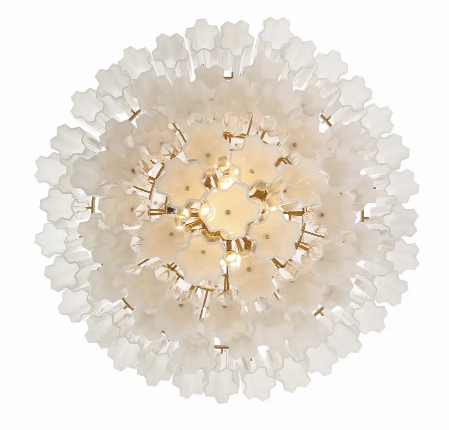 Addis 31.5" Chandelier in Polished Chrome with Autumn Glass - Image 83