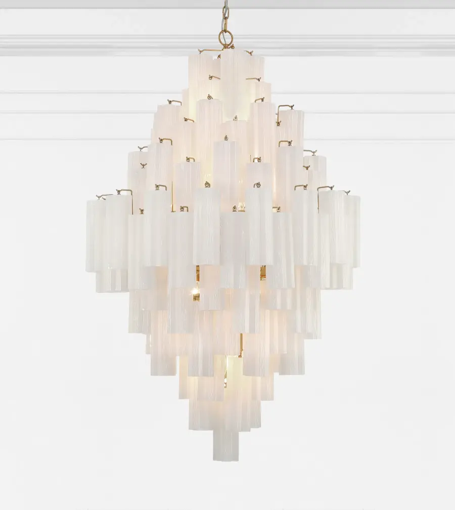 Addis 31.5" Chandelier in Polished Chrome with Autumn Glass - Image 84