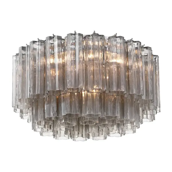 Addis 22.25" Flush Mount in Polished Chrome with Autumn Glass - Image 22