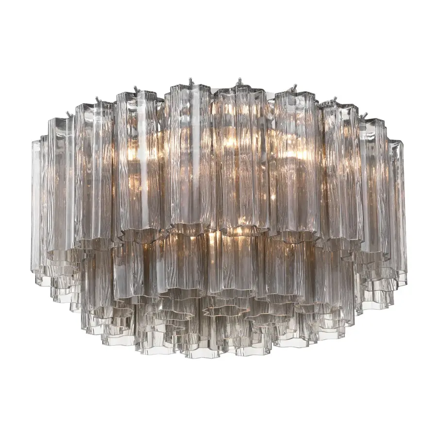 Addis 22.25" Flush Mount in Polished Chrome with Autumn Glass - Image 22