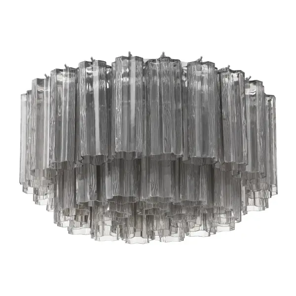Addis 22.25" Flush Mount in Polished Chrome with Autumn Glass - Image 23