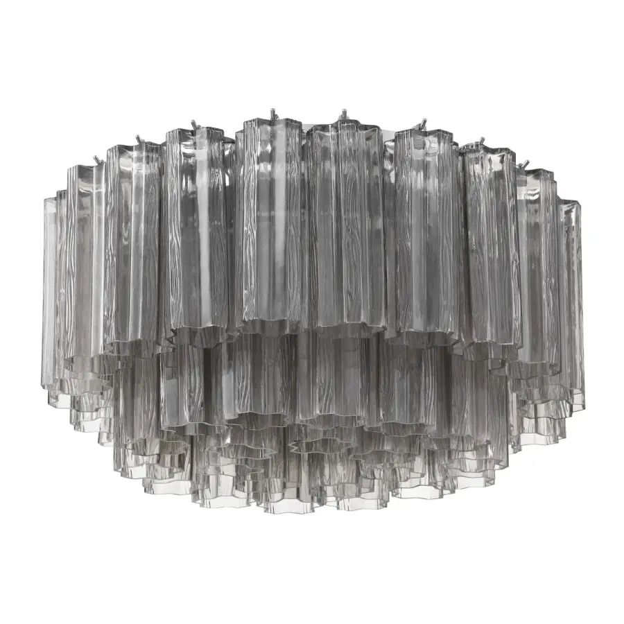 Addis 22.25" Flush Mount in Polished Chrome with Autumn Glass - Image 23