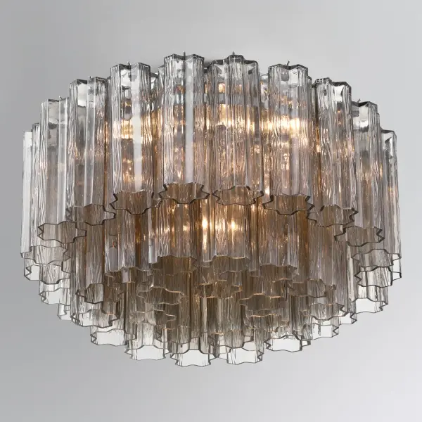 Addis 22.25" Flush Mount in Polished Chrome with Autumn Glass - Image 27