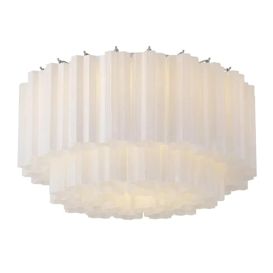 Addis 22.25" Flush Mount in Polished Chrome with Autumn Glass - Image 29