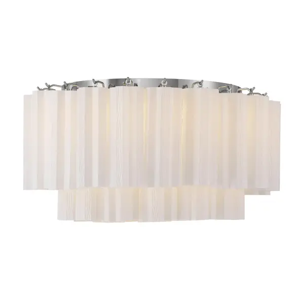 Addis 22.25" Flush Mount in Polished Chrome with Autumn Glass - Image 31
