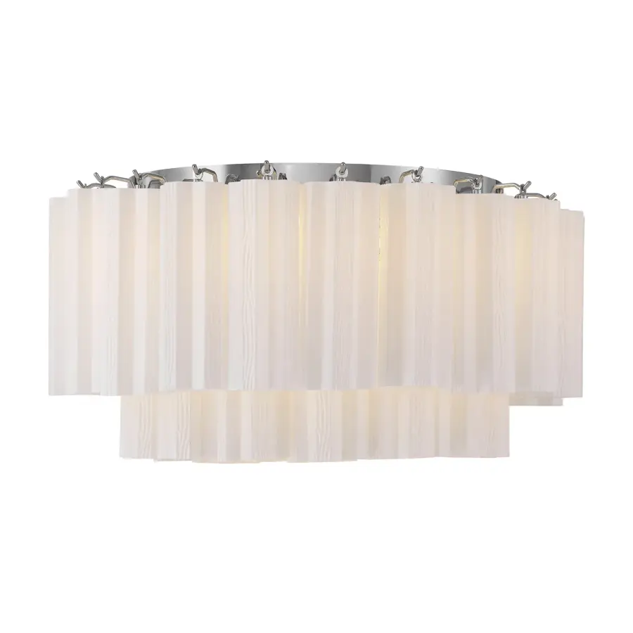 Addis 22.25" Flush Mount in Polished Chrome with Autumn Glass - Image 31