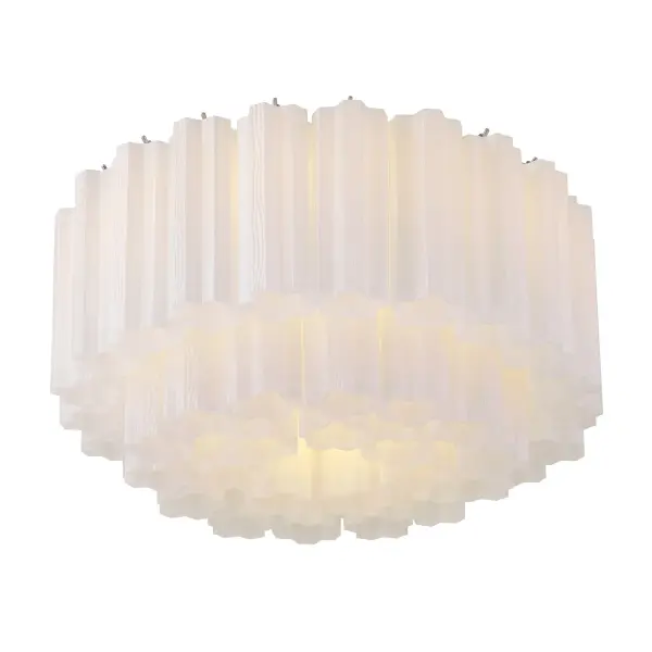 Addis 22.25" Flush Mount in Polished Chrome with Autumn Glass - Image 32