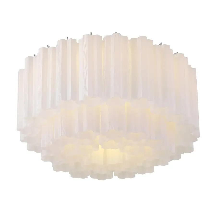Addis 22.25" Flush Mount in Polished Chrome with Autumn Glass - Image 32