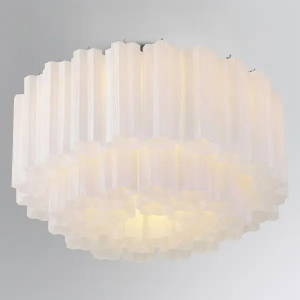Addis 22.25" Flush Mount in Polished Chrome with Autumn Glass - Image 34