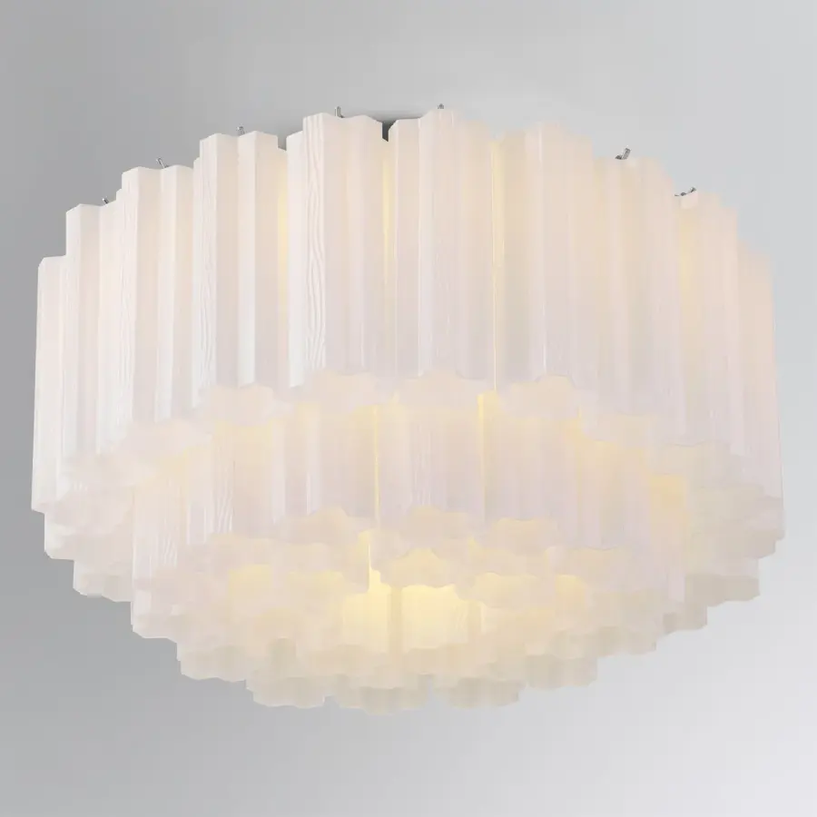 Addis 22.25" Flush Mount in Polished Chrome with Autumn Glass - Image 34