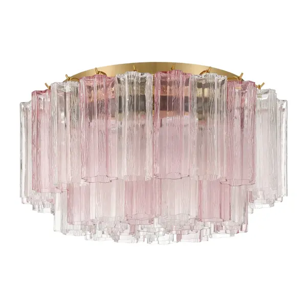Addis 22.25" Flush Mount in Polished Chrome with Autumn Glass - Image 38