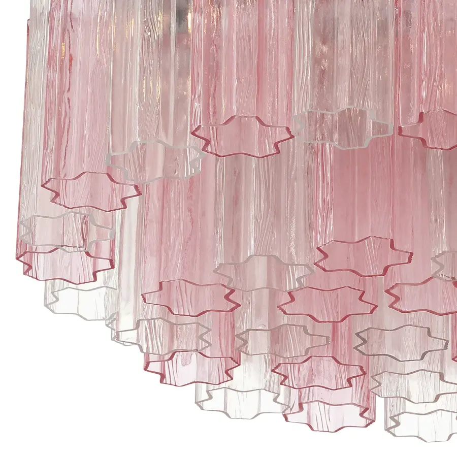 Addis 22.25" Flush Mount in Polished Chrome with Autumn Glass - Image 5