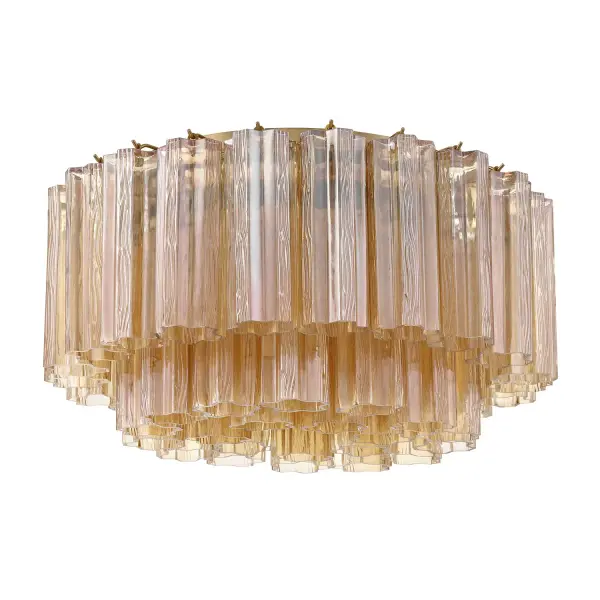 Addis 22.25" Flush Mount in Polished Chrome with Autumn Glass - Image 46