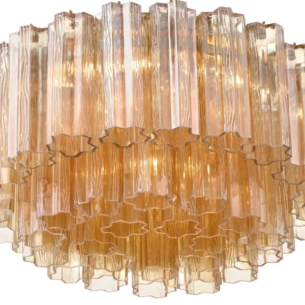 Addis 22.25" Flush Mount in Polished Chrome with Autumn Glass - Image 49