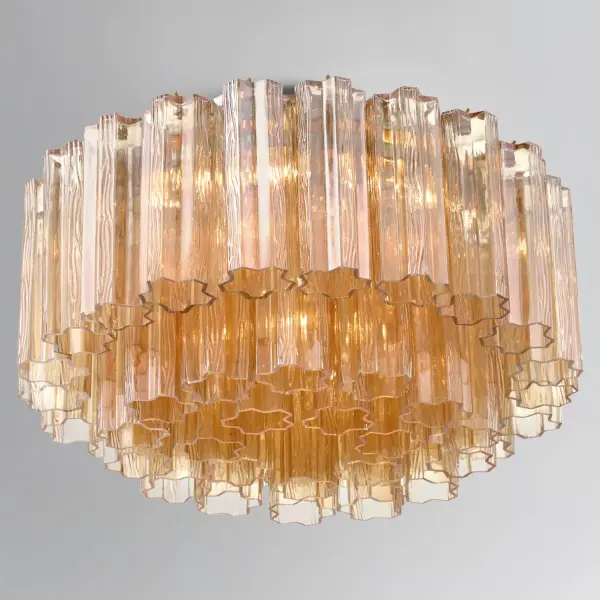 Addis 22.25" Flush Mount in Polished Chrome with Autumn Glass - Image 50