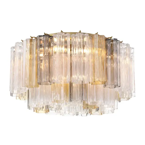 Addis 22.25" Flush Mount in Polished Chrome with Autumn Glass - Image 52