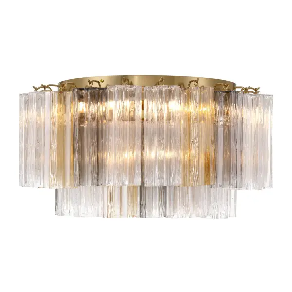 Addis 22.25" Flush Mount in Polished Chrome with Autumn Glass - Image 54