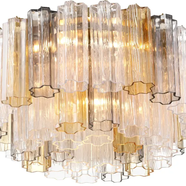Addis 22.25" Flush Mount in Polished Chrome with Autumn Glass - Image 56