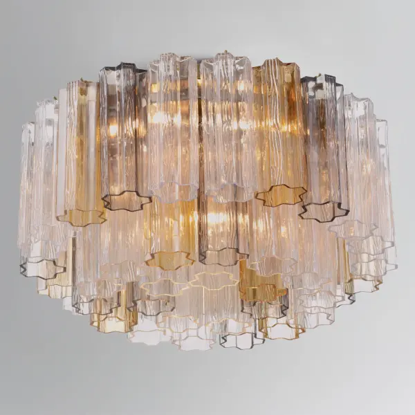 Addis 22.25" Flush Mount in Polished Chrome with Autumn Glass - Image 57