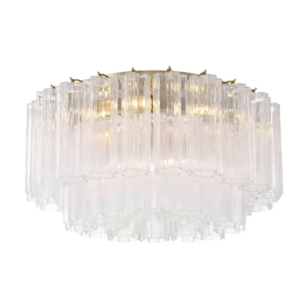 Addis 22.25" Flush Mount in Polished Chrome with Autumn Glass - Image 59