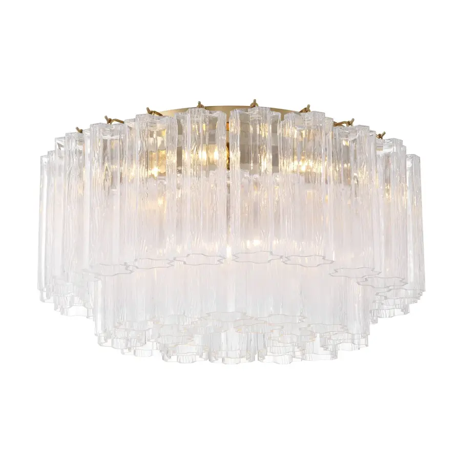 Addis 22.25" Flush Mount in Polished Chrome with Autumn Glass - Image 59