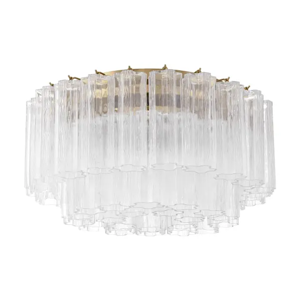 Addis 22.25" Flush Mount in Polished Chrome with Autumn Glass - Image 60