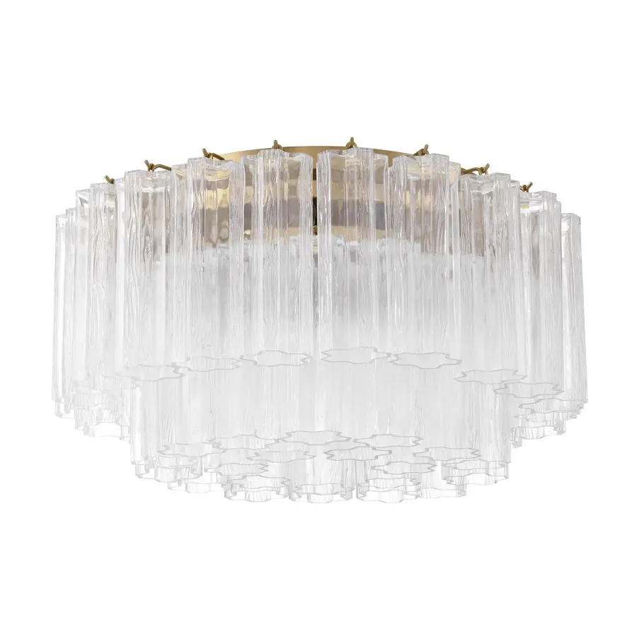 Addis 22.25" Flush Mount in Polished Chrome with Autumn Glass - Image 60