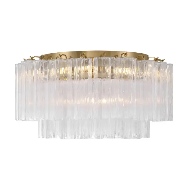 Addis 22.25" Flush Mount in Polished Chrome with Autumn Glass - Image 61