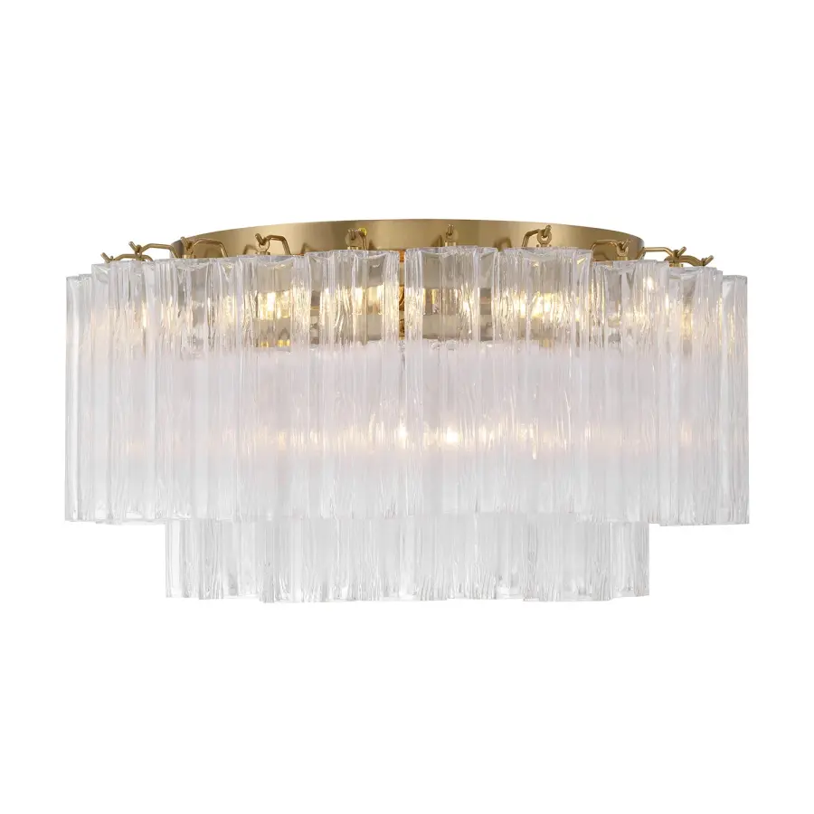 Addis 22.25" Flush Mount in Polished Chrome with Autumn Glass - Image 61