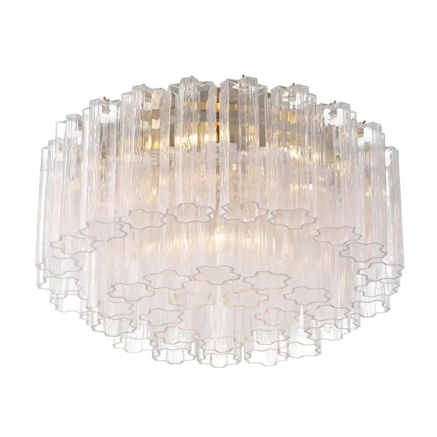 Addis 22.25" Flush Mount in Polished Chrome with Autumn Glass - Image 62