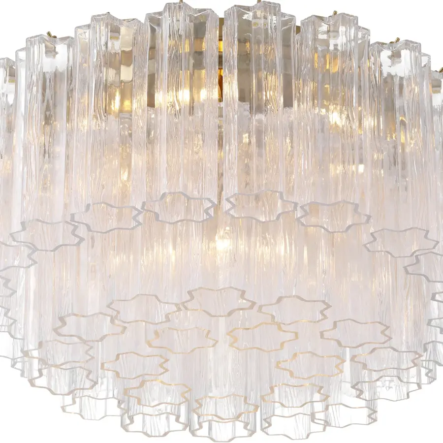 Addis 22.25" Flush Mount in Polished Chrome with Autumn Glass - Image 63