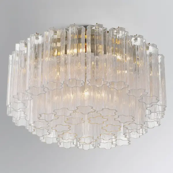 Addis 22.25" Flush Mount in Polished Chrome with Autumn Glass - Image 64