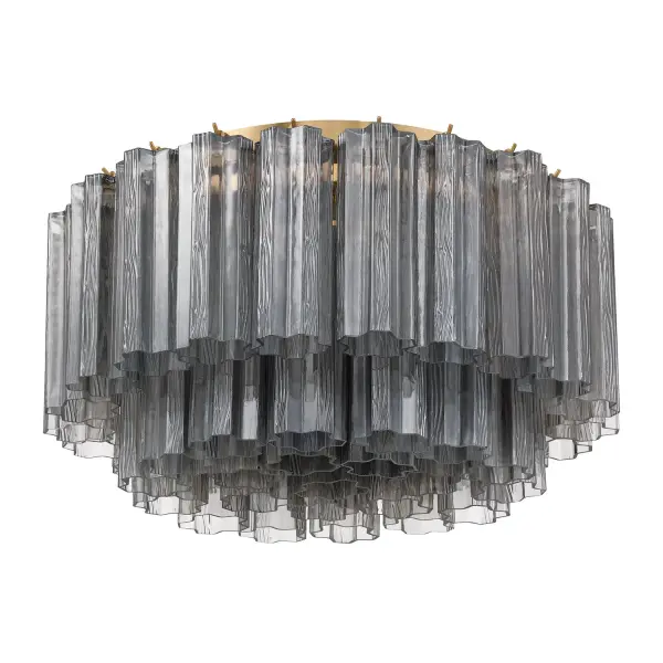 Addis 22.25" Flush Mount in Polished Chrome with Autumn Glass - Image 67