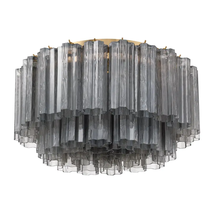 Addis 22.25" Flush Mount in Polished Chrome with Autumn Glass - Image 67