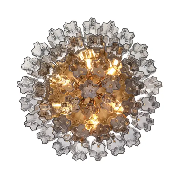Addis 22.25" Flush Mount in Polished Chrome with Autumn Glass - Image 68
