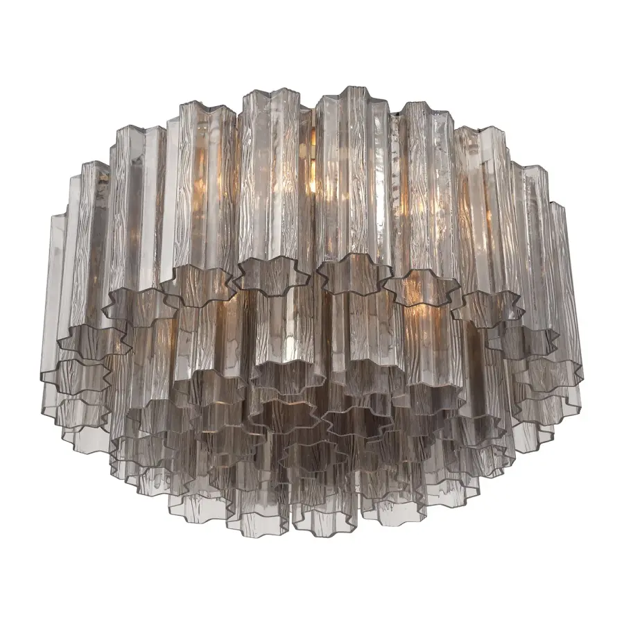 Addis 22.25" Flush Mount in Polished Chrome with Autumn Glass - Image 69