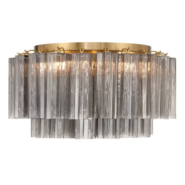 Addis 22.25" Flush Mount in Polished Chrome with Autumn Glass - Image 70