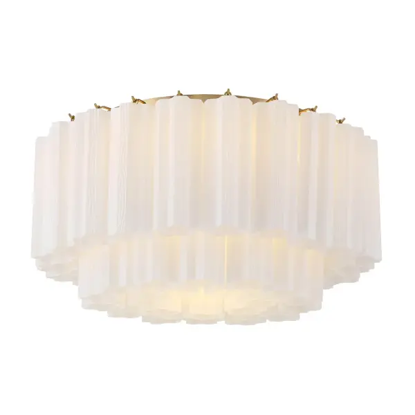 Addis 22.25" Flush Mount in Polished Chrome with Autumn Glass - Image 74