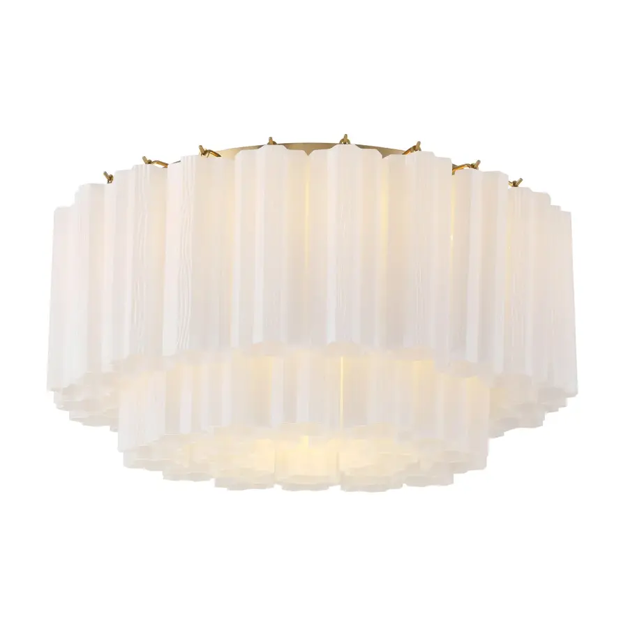 Addis 22.25" Flush Mount in Polished Chrome with Autumn Glass - Image 74