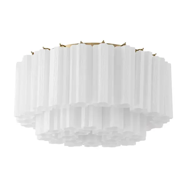 Addis 22.25" Flush Mount in Polished Chrome with Autumn Glass - Image 75