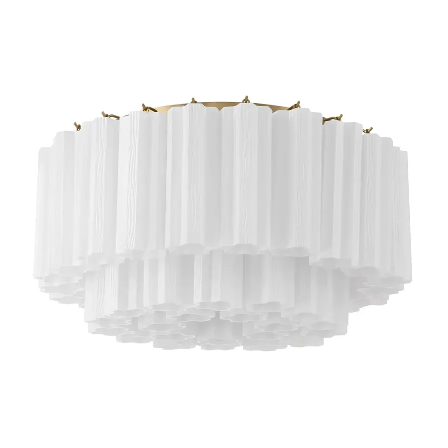 Addis 22.25" Flush Mount in Polished Chrome with Autumn Glass - Image 75