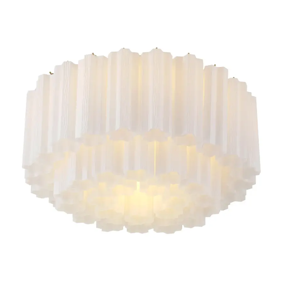 Addis 22.25" Flush Mount in Polished Chrome with Autumn Glass - Image 77