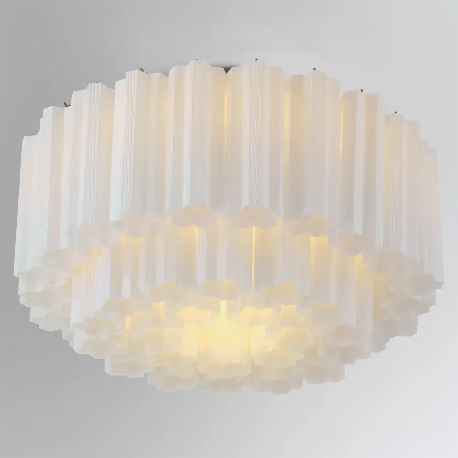 Addis 22.25" Flush Mount in Polished Chrome with Autumn Glass - Image 79