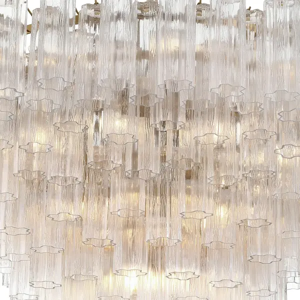 Addis 49" Chandelier in Aged Brass with Amber Glass - Image 19