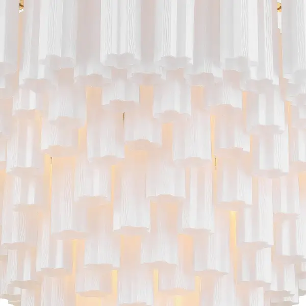 Addis 49" Chandelier in Aged Brass with Amber Glass - Image 33